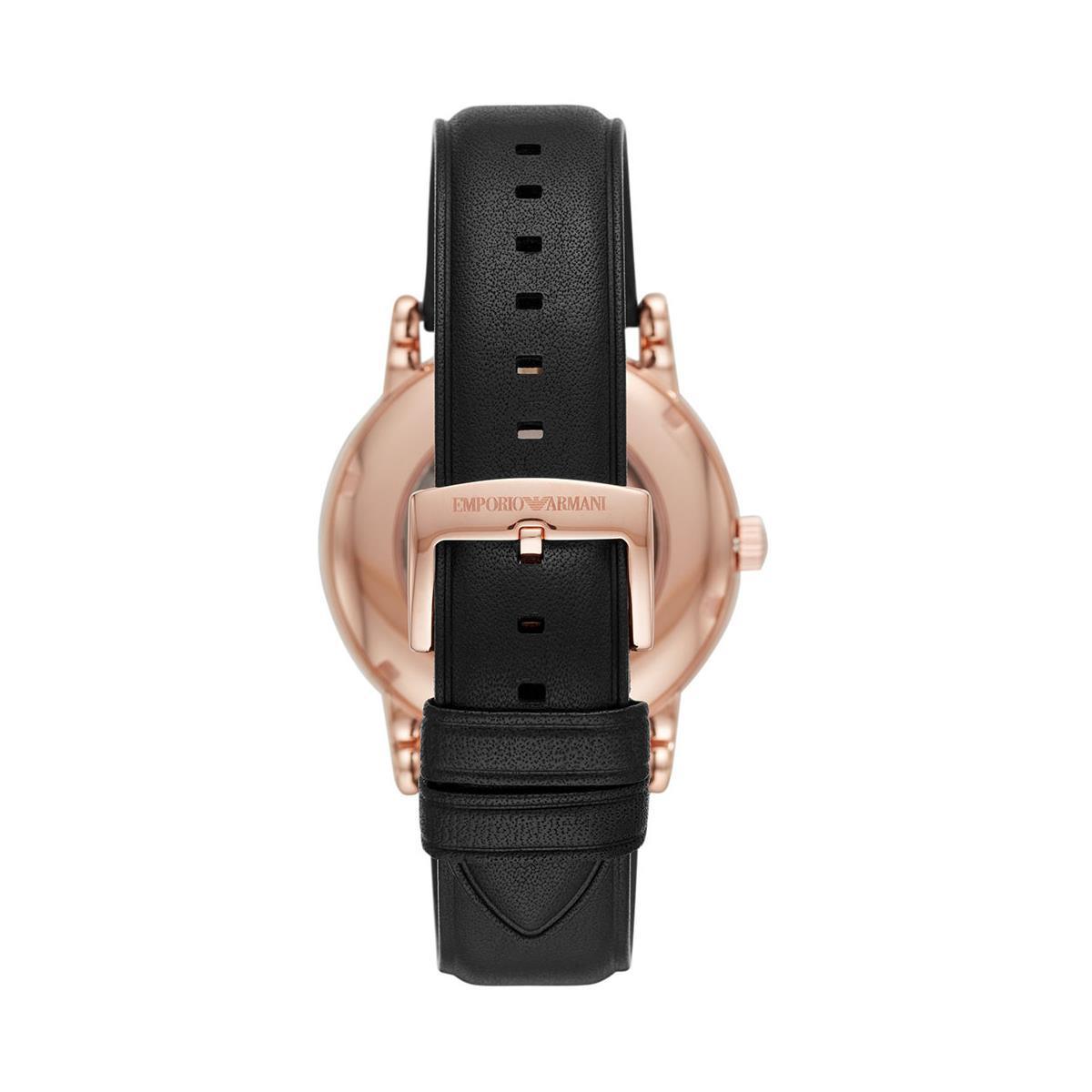 Emporio Armani AR60013 Automatic Black Leather Men's Watch - Watch Home™ Emporio Armani AR60013 Automatic Black Leather Men's Watch - Watch Home™